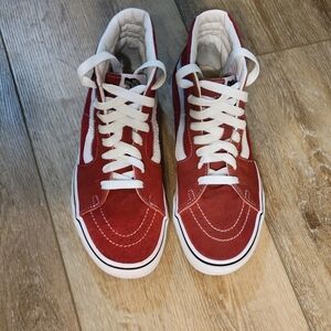 Vans Sk8-Hi Red High Top Sneakers - M7.5 / W9